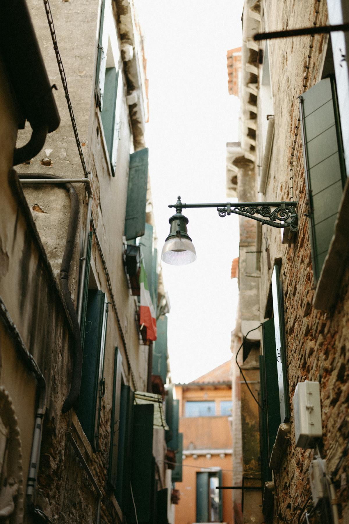 Illuminated narrow street in Naples centro storico at night